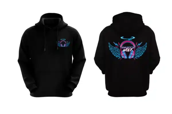 Headphones Hoodie by Party Wolf Clothing