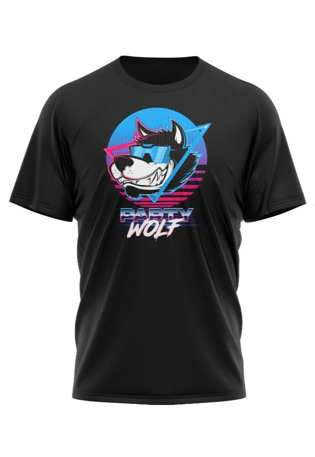 Retro Sunset Front T-Shirt by Party Wolf Clothing